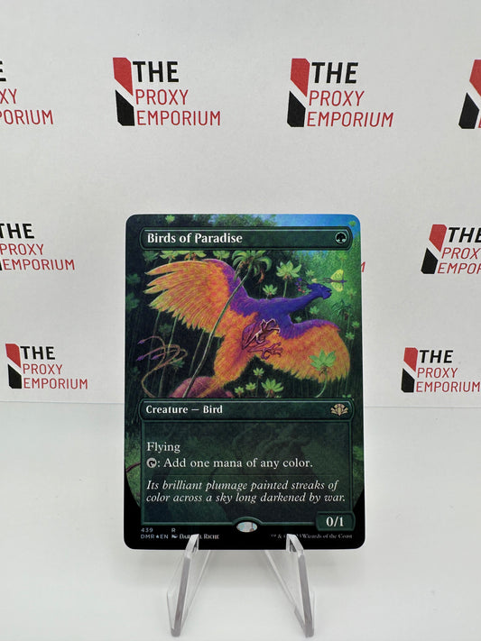 Birds of Paradise (FOIL, Borderless) - Dominaria Remastered - Magic The Gathering Card