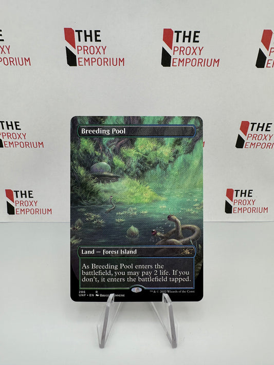 Breeding Pool (Borderless) - Unfinity - Magic The Gathering Card