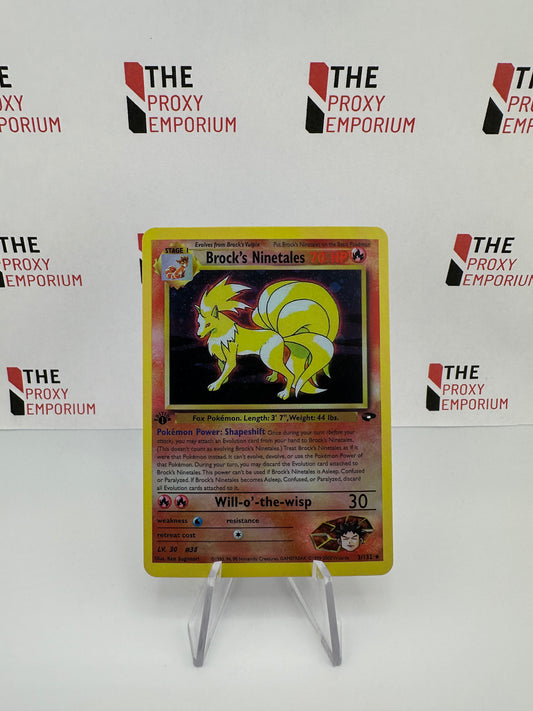 Brock's Ninetales (HOLO, 1st Edition) - Gym Challenge - Pokemon Card