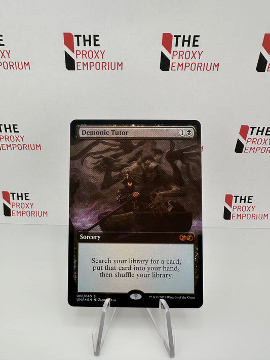 Demonic Tutor (FOIL, Borderless) - Ultimate Box Topper - Magic The Gathering Card