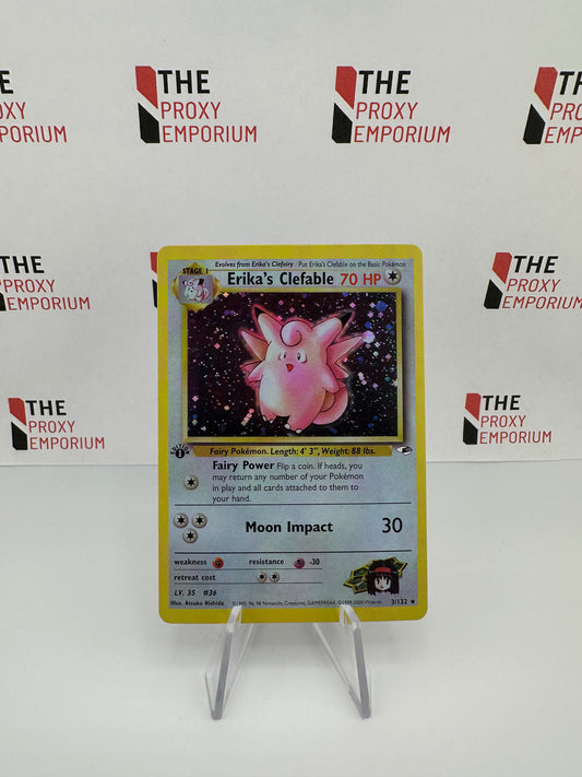 Erika's Clefable (HOLO, 1st Edition) - Gym Heroes - Pokemon Card