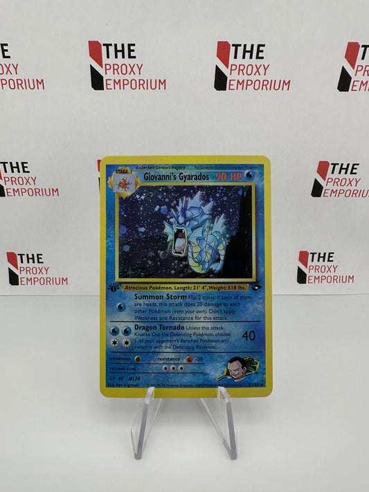 Giovanni's Gyarados (HOLO, 1st Edition) - Gym Challenge - Pokemon Card