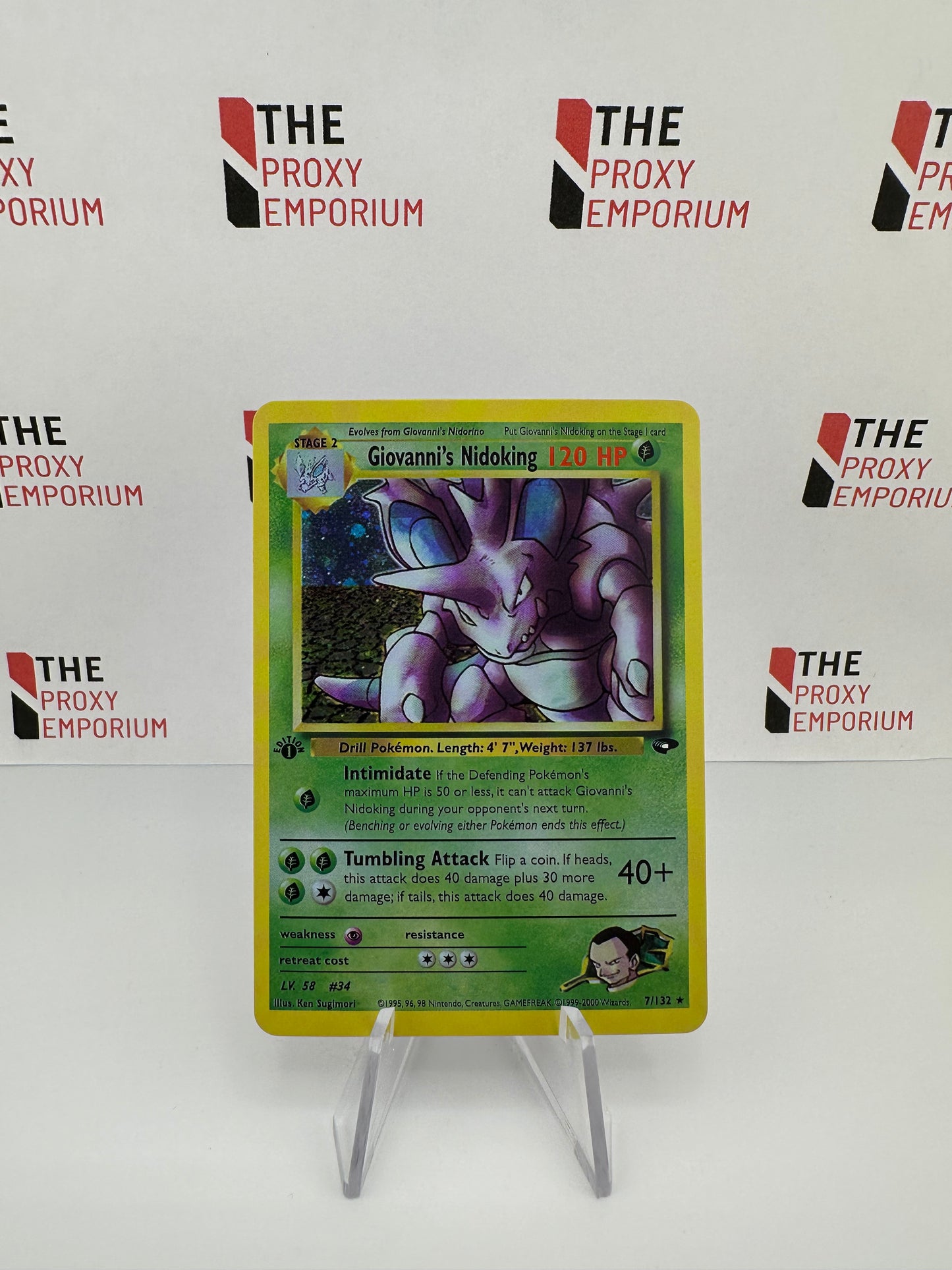 Giovanni's Nidoking (HOLO, 1st Edition) - Gym Challenge - Pokemon Card