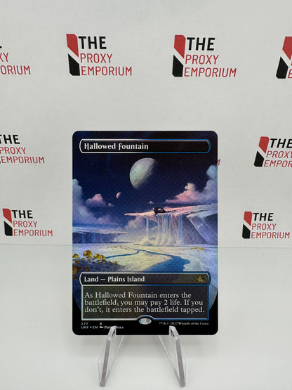 Hallowed Fountain (FOIL, Borderless) - Unfinity - Magic The Gathering Card