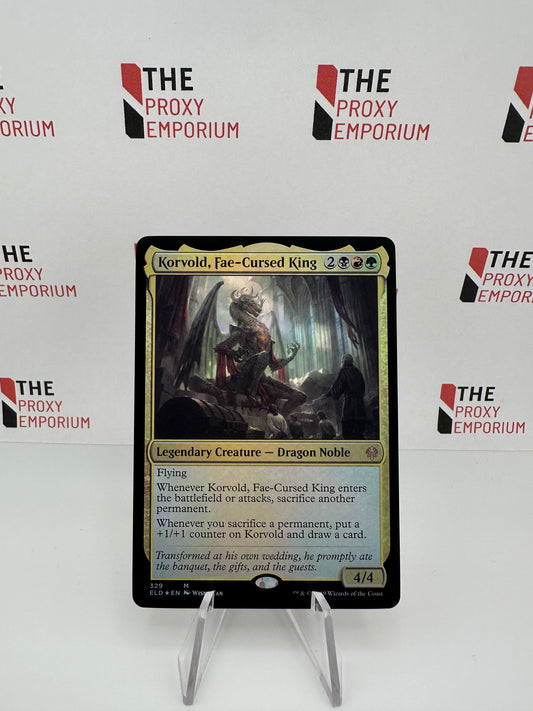 Korvold, Fae-Cursed King (FOIL) - Throne of Eldraine - Magic The Gathering Card