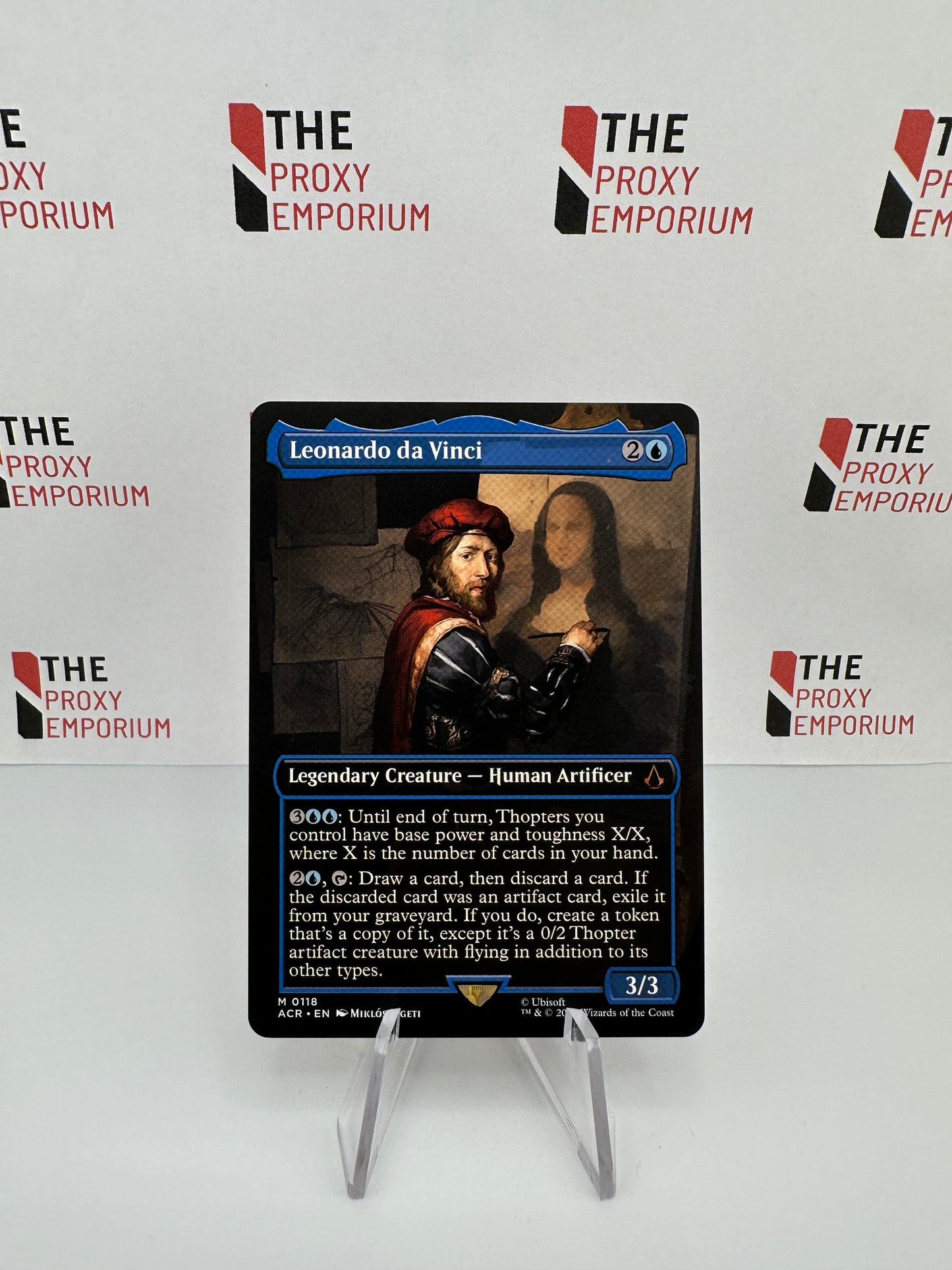 Leonardo da Vinci (Borderless) - Assassin's Creed - Magic The Gathering Card