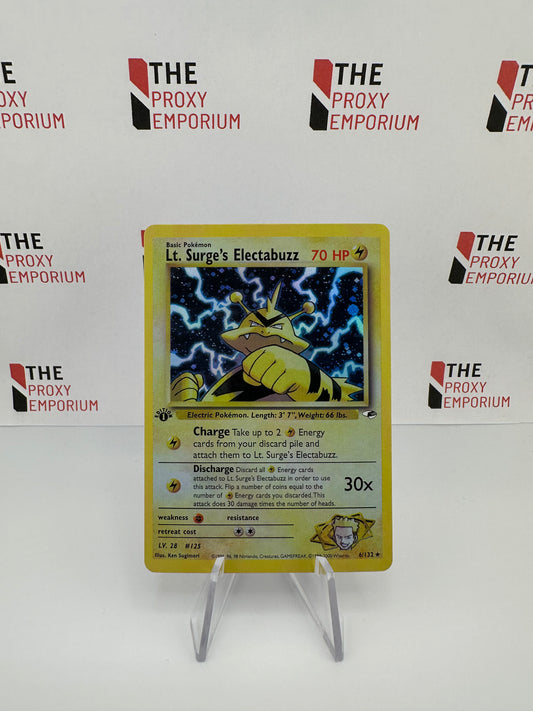 Lt. Surge's Electabuzz (HOLO, 1st Edition) - Gym Heroes - Pokemon Card