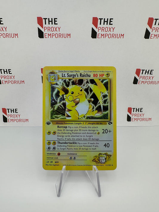 Lt. Surge's Raichu (HOLO, 1st Edition) - Gym Challenge - Pokemon Card