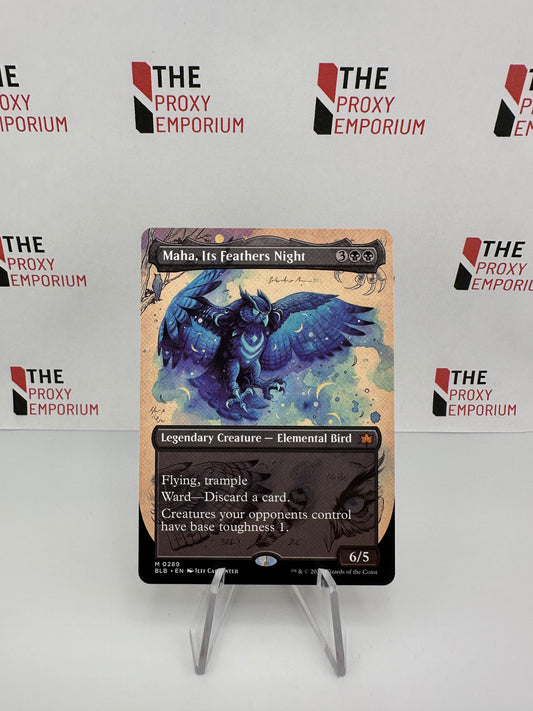 Maha, Its Feathers Night (Borderless) - Bloomburrow - Magic The Gathering Card