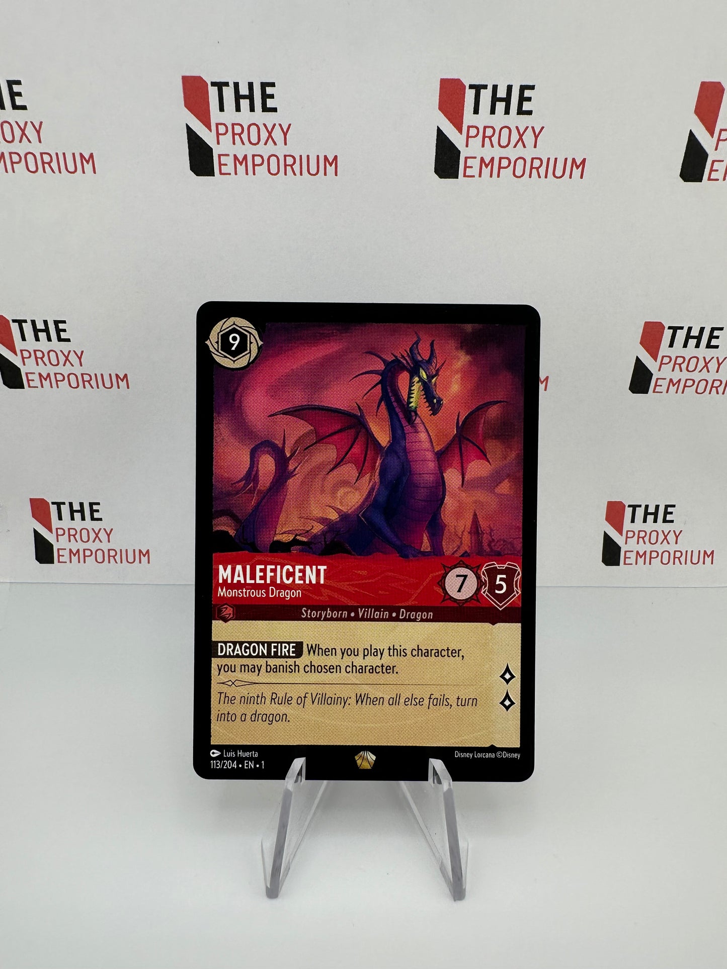 Maleficent Monstrous Dragon - The First Chapter - Disney Lorcana Card