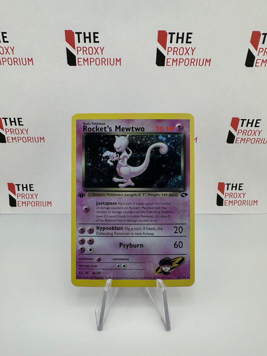 Rocket's Mewtwo (HOLO, 1st Edition) - Gym Challenge - Pokemon Card