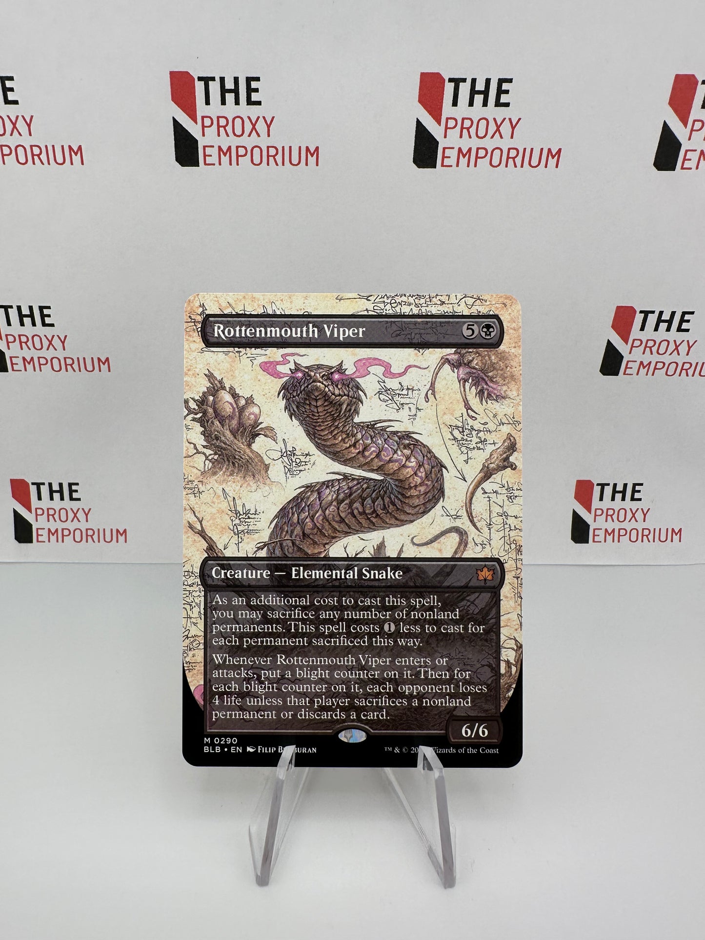 Rottenmouth Viper (Borderless) - Bloomburrow - Magic The Gathering Card