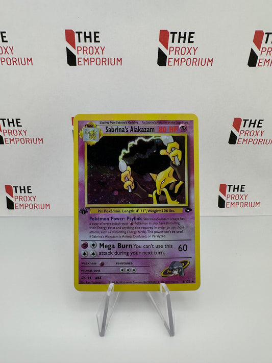 Sabrina's Alakazam (HOLO, 1st Edition) - Gym Challenge - Pokemon Card