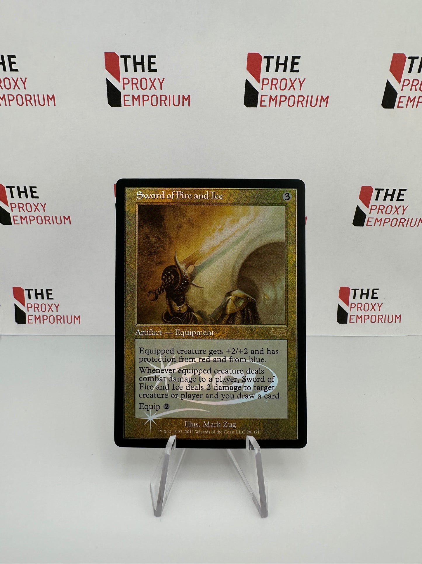 Sword of Fire and Ice (FOIL) - Judge Gift Cards 2011 - Magic The Gathering Card