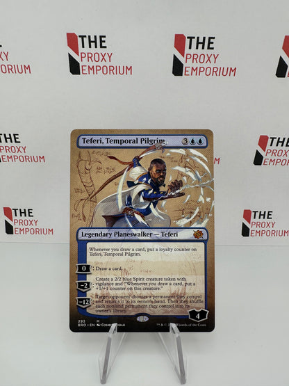 Teferi, Temporal Pilgrim (Borderless) - The Brothers' War - Magic The Gathering Card