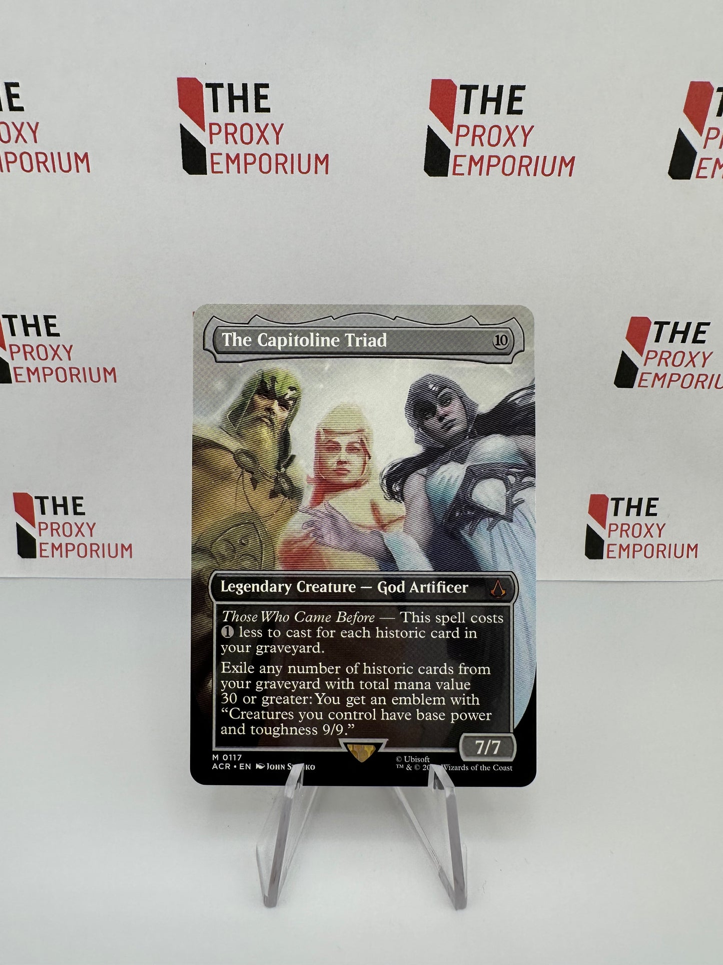 The Capitoline Triad (Borderless) - Assassin's Creed - Magic The Gathering Card