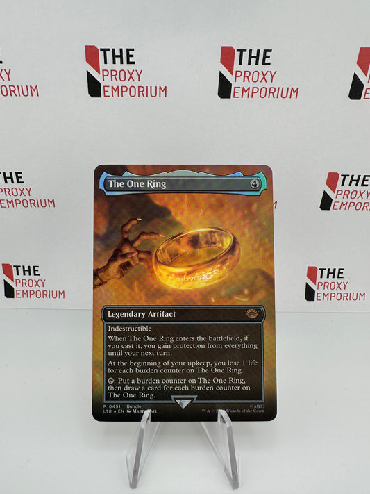 The One Ring (FOIL, Borderless, 0451)) - The Lord of the Rings Tales of Middle Earth - Magic The Gathering Card