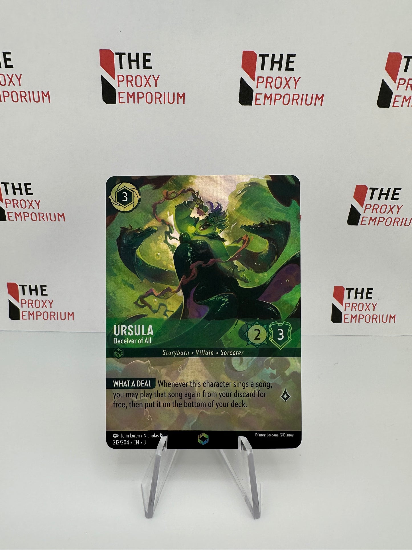 Ursula Deceiver of All (FOIL, Enchanted) - Into The Inklands - Disney Lorcana Card