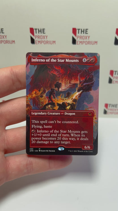 Inferno of the Star Mounts (Borderless) - Adventures in the Forgotten Realms - Magic The Gathering Card