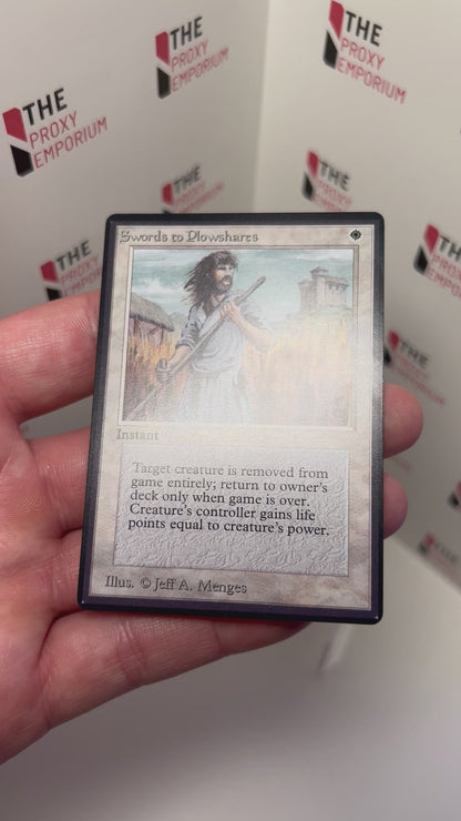 Swords to Plowshares - Beta - Magic The Gathering Card