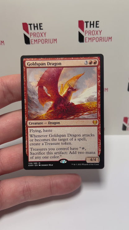 Goldspan Dragon - Kaldheim - Magic The Gathering Card